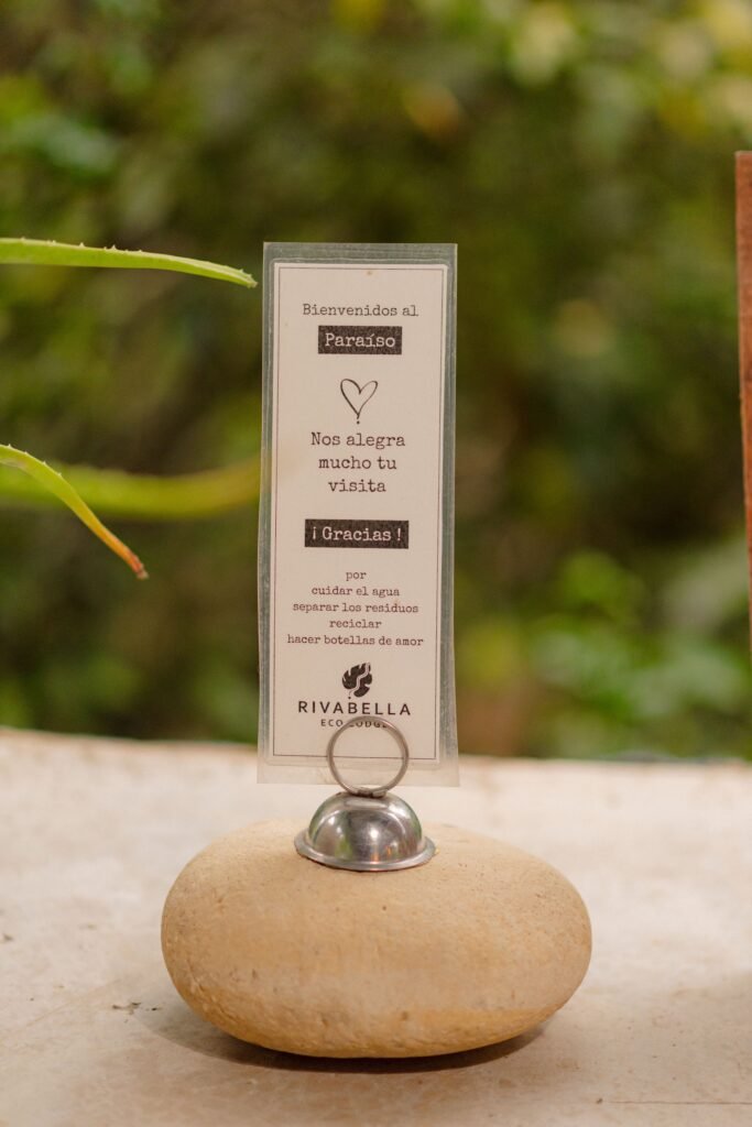 mensaje de bienvenida en rivabella ecolodge